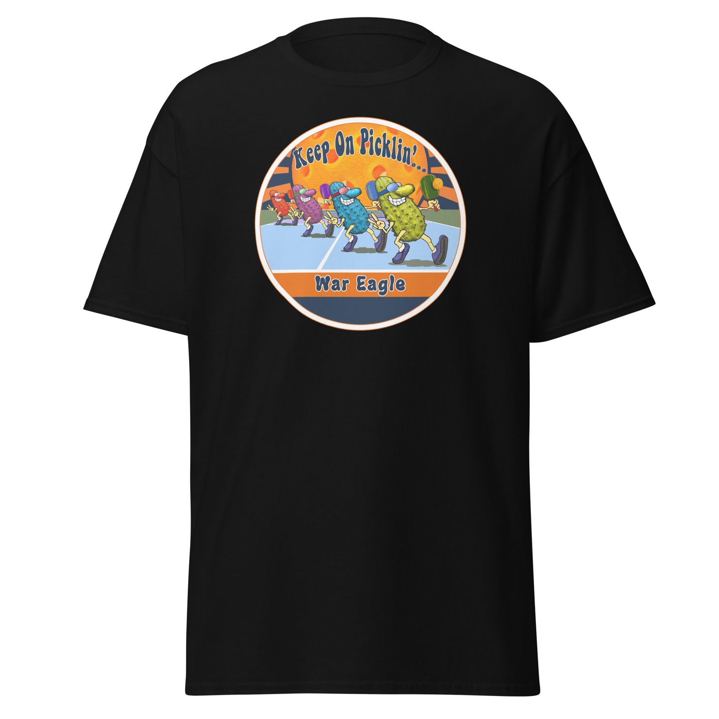 Auburn Tigers Pickleball Shirt, Short-sleeve Tee, Pickleball Sun Graphic