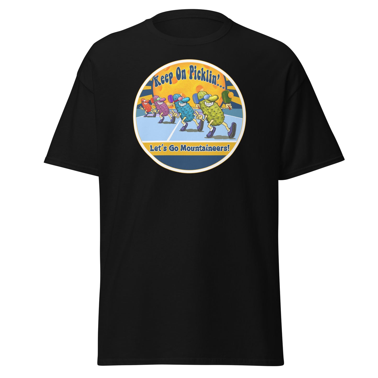 West Virginia Mountaineers Pickleball Shirt, Short-sleeve Tee, Pickleball Sun Graphic
