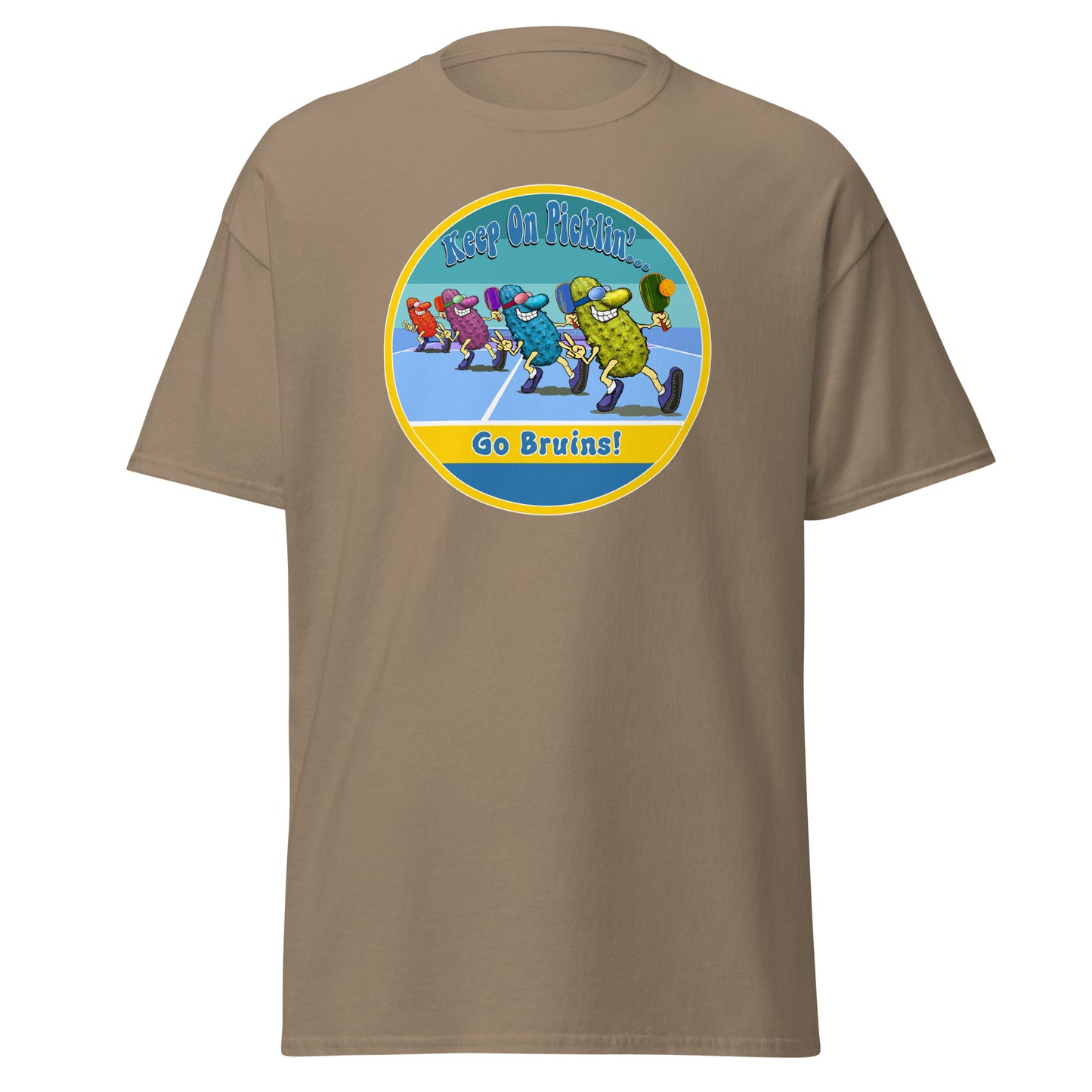 UCLA Bruins Pickleball Shirt, Short-sleeve Tee, Retro Stripes Graphic