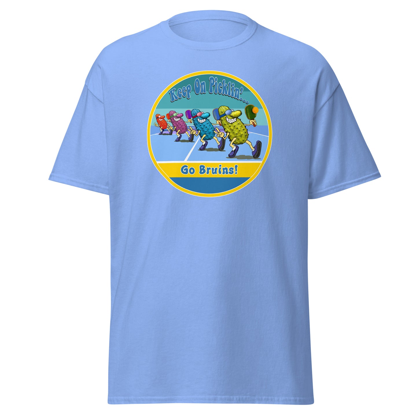 UCLA Bruins Pickleball Shirt, Short-sleeve Tee, Retro Stripes Graphic