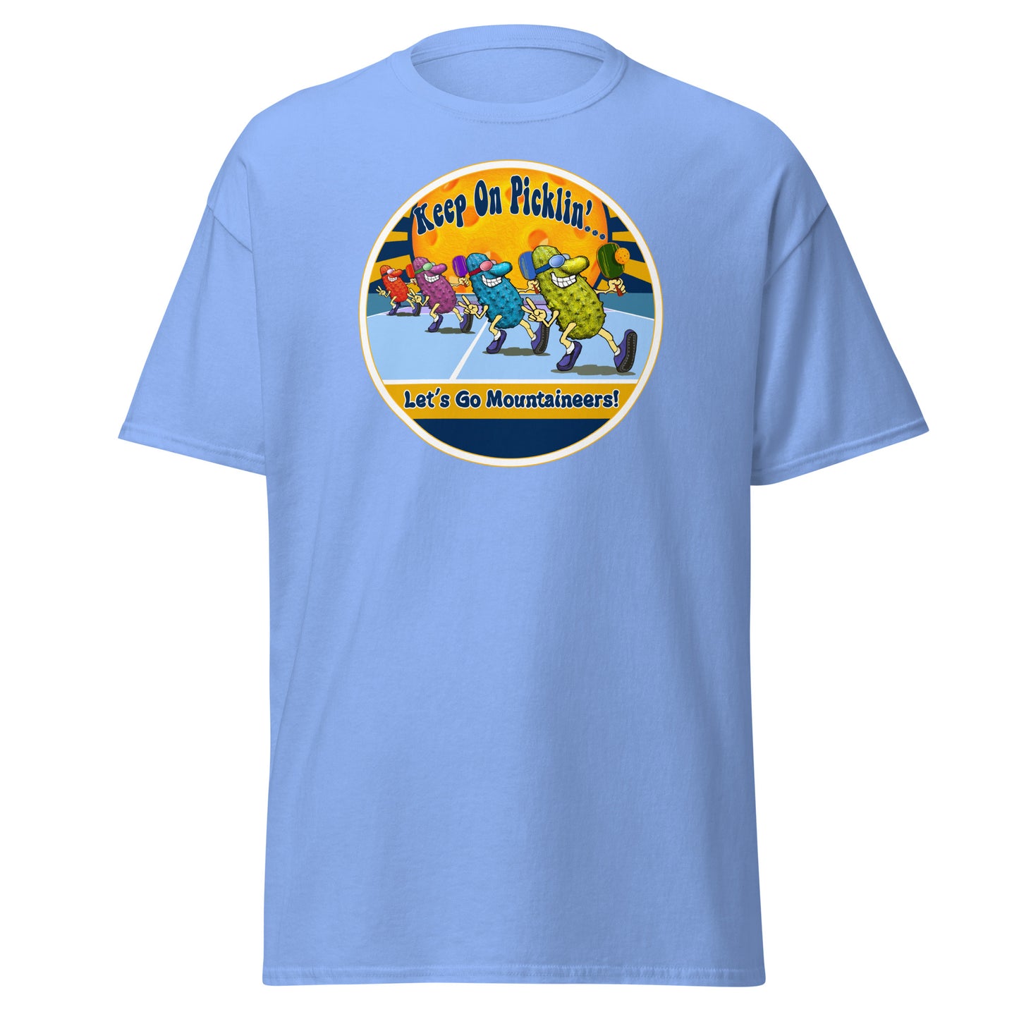 West Virginia Mountaineers Pickleball Shirt, Short-sleeve Tee, Pickleball Sun Graphic