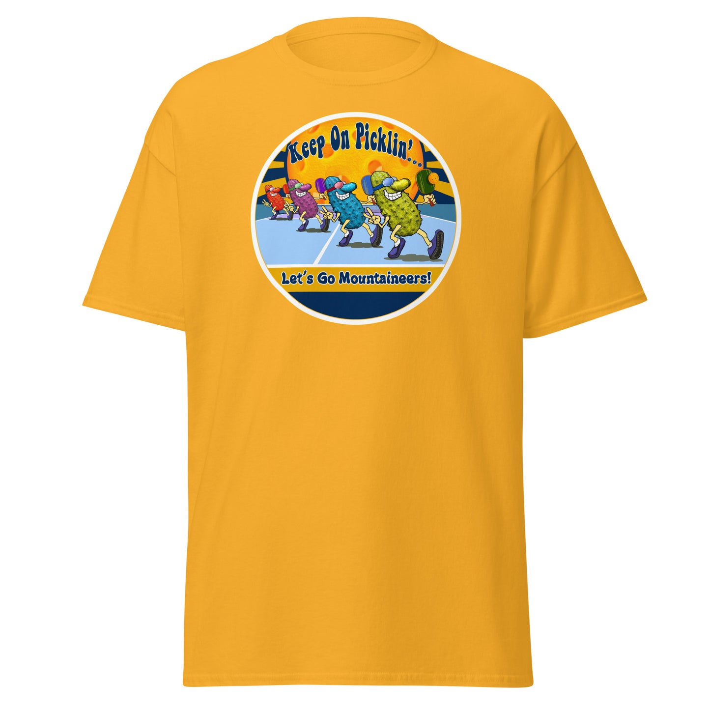 West Virginia Mountaineers Pickleball Shirt, Short-sleeve Tee, Pickleball Sun Graphic