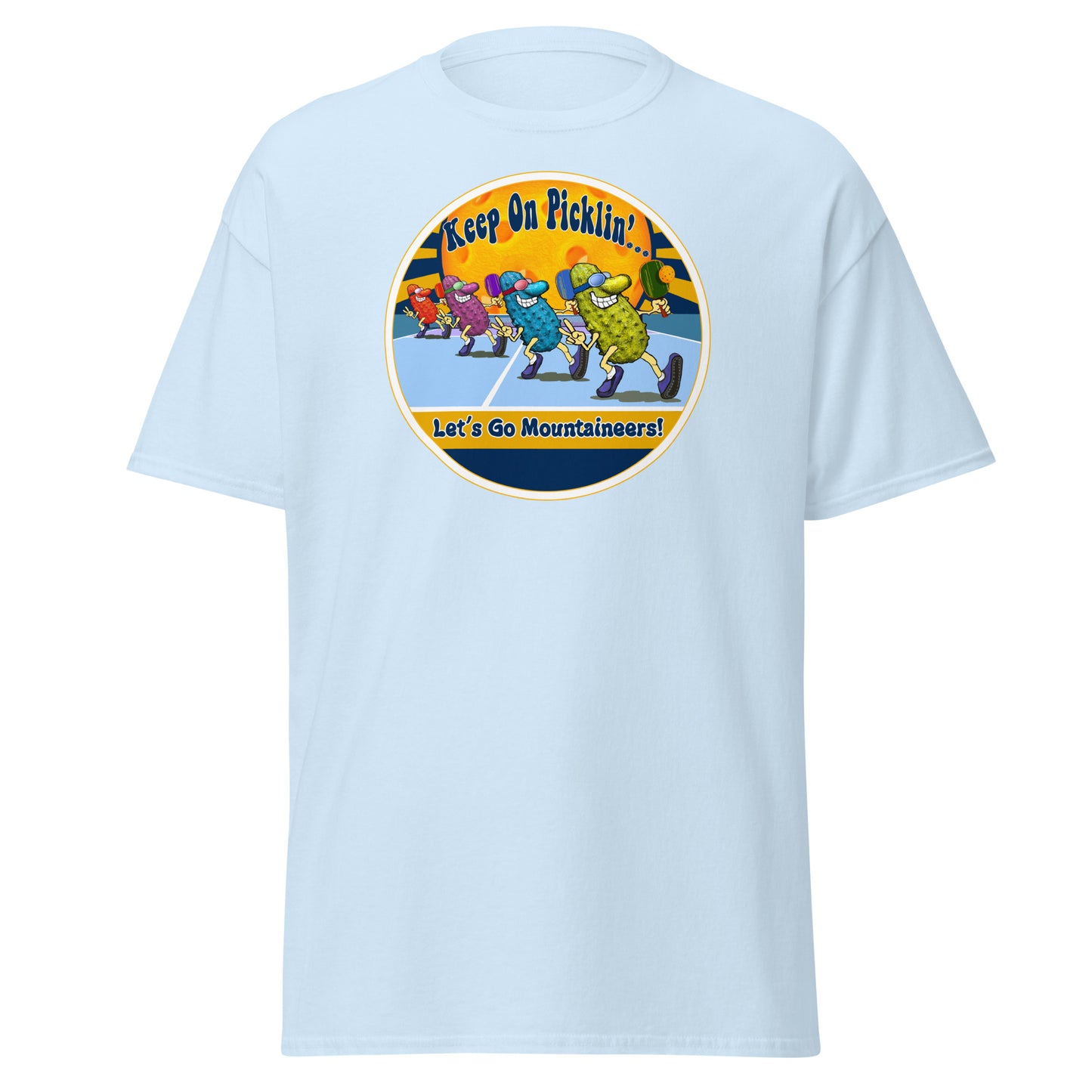 West Virginia Mountaineers Pickleball Shirt, Short-sleeve Tee, Pickleball Sun Graphic