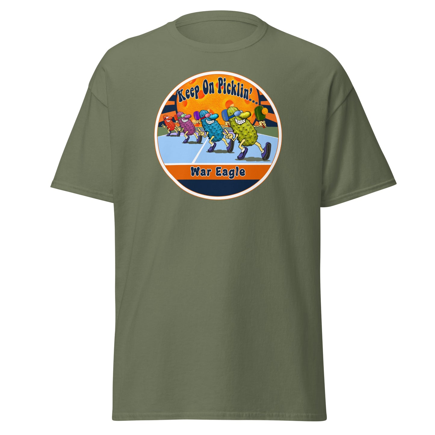 Auburn Tigers Pickleball Shirt, Short-sleeve Tee, Pickleball Sun Graphic