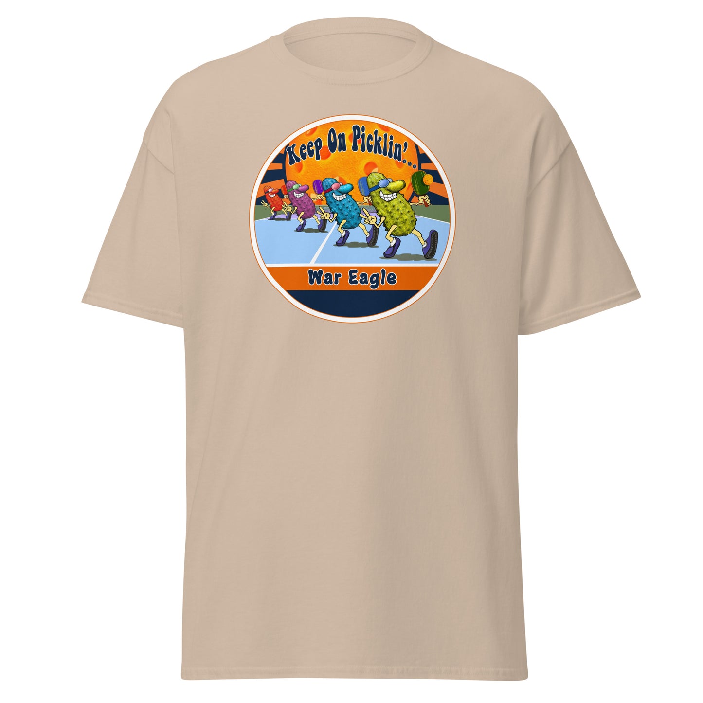 Auburn Tigers Pickleball Shirt, Short-sleeve Tee, Pickleball Sun Graphic