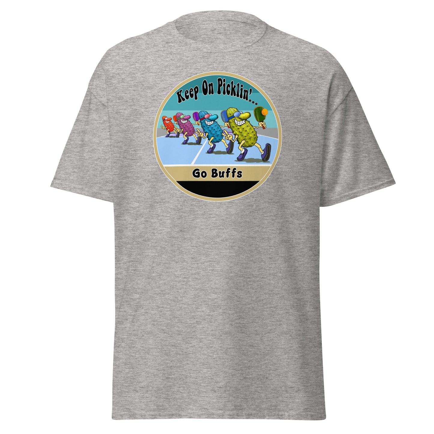 Colorado Buffaloes Pickleball Shirt, Short-sleeve Tee, Retro Stripes Graphic