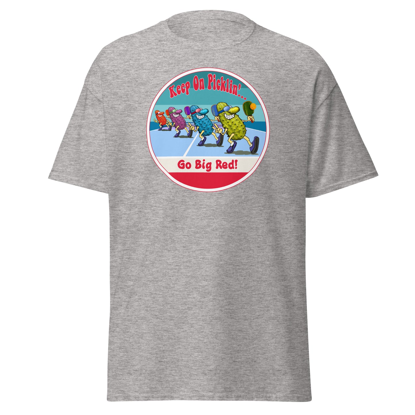 Nebraska Cornhuskers Pickleball Shirt, Short-sleeve Tee, Retro Stripes Graphic