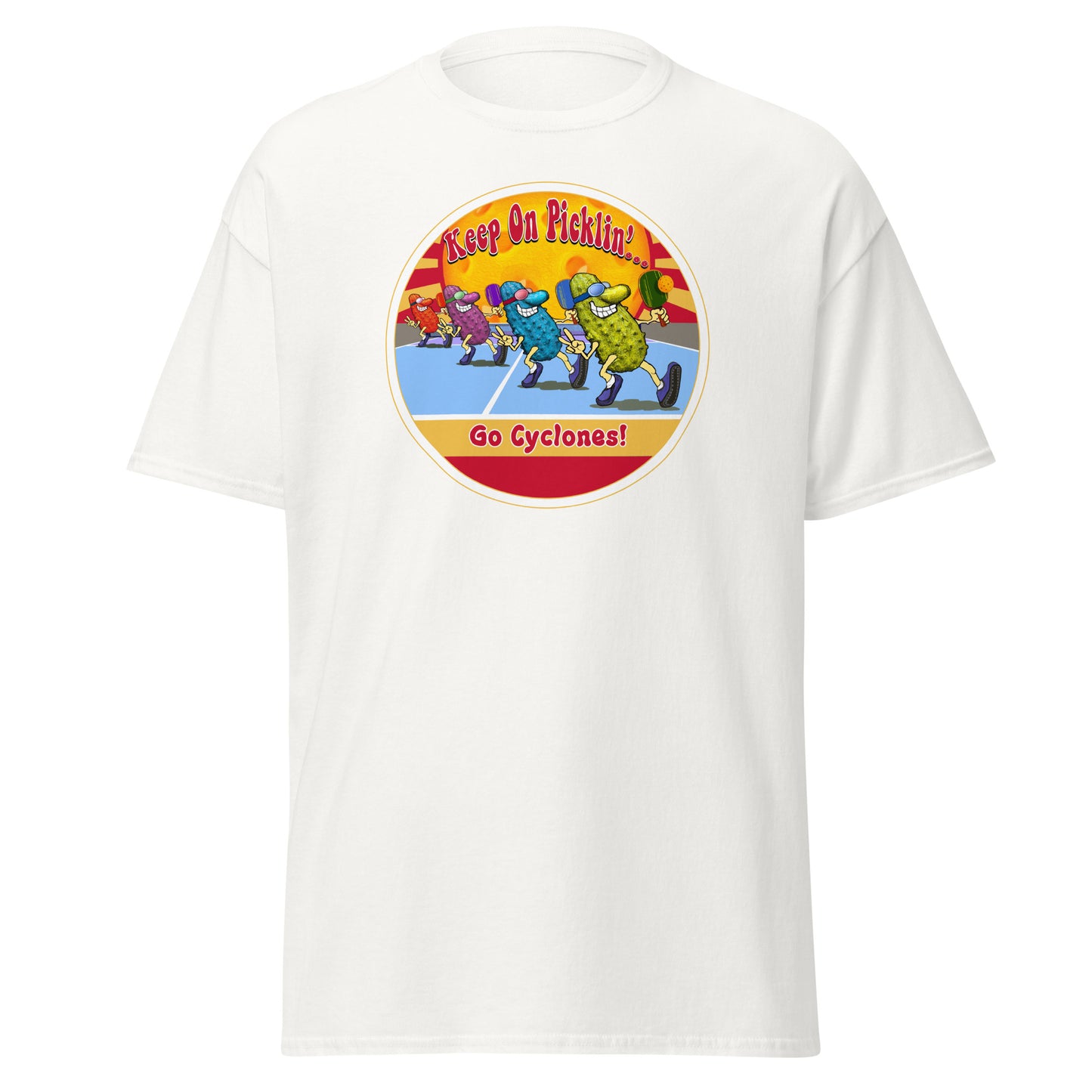 Iowa State Cyclones Pickleball Shirt, Short-sleeve Tee, Pickleball Sun Graphic