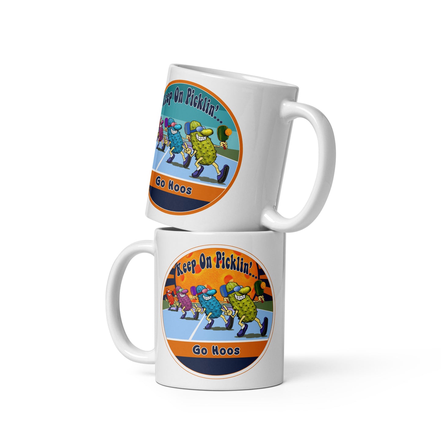 Virginia Cavaliers Pickleball Mug, Keep On Picklin', Go Hoos, 11oz and 15oz