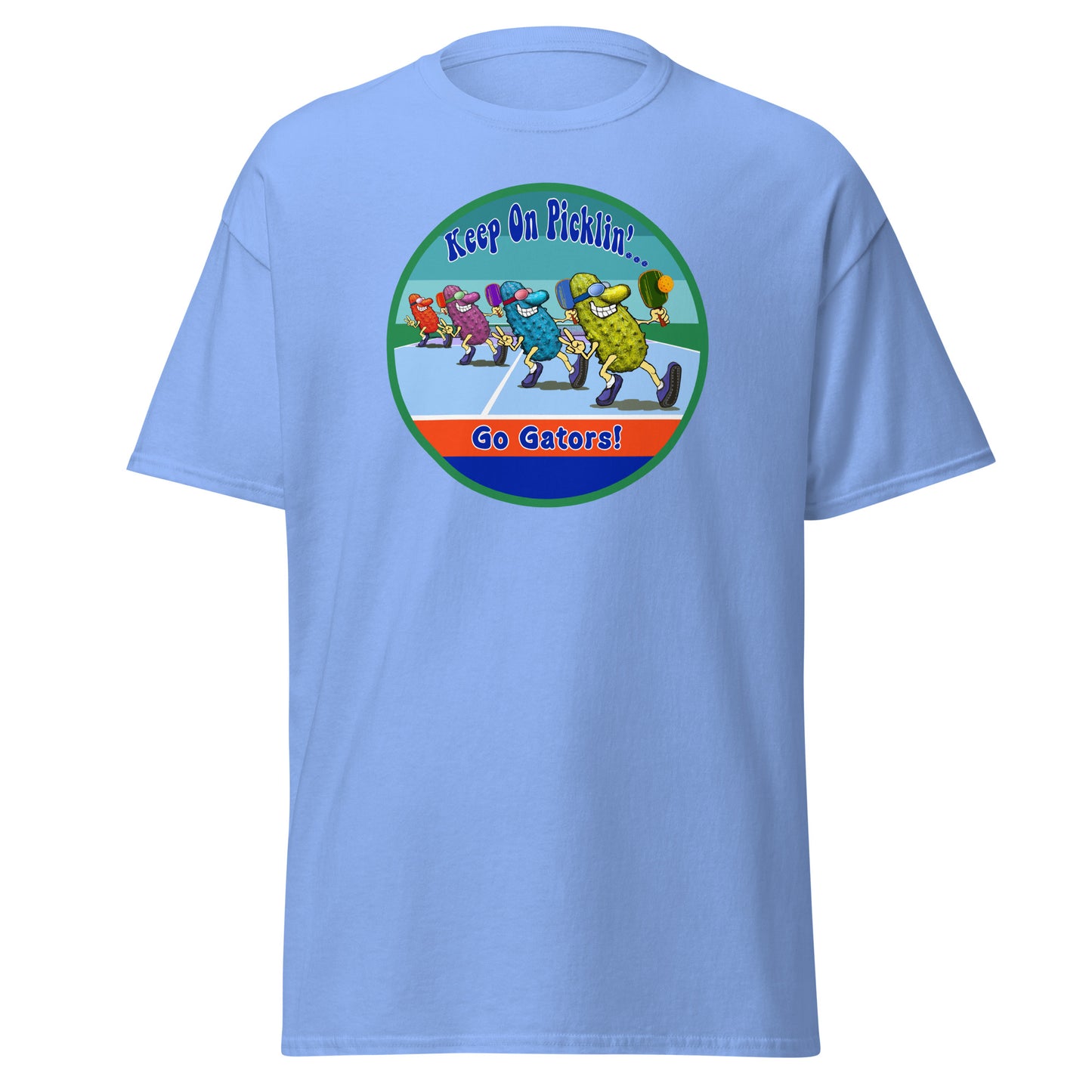 Florida Gators Pickleball Shirt, Short-sleeve Tee, Retro Stripes Graphic