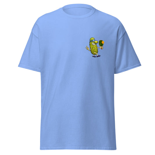 Fun Pickleball T-shirt, Keep On Picklin' Pickledude Without Text, Graphic on Front Left Chest