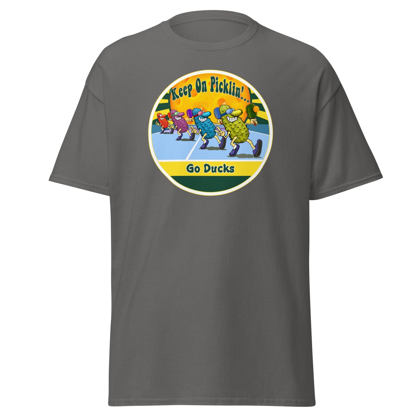 Oregon Ducks Pickleball Shirt, Short-sleeve Tee, Pickleball Sun Graphic