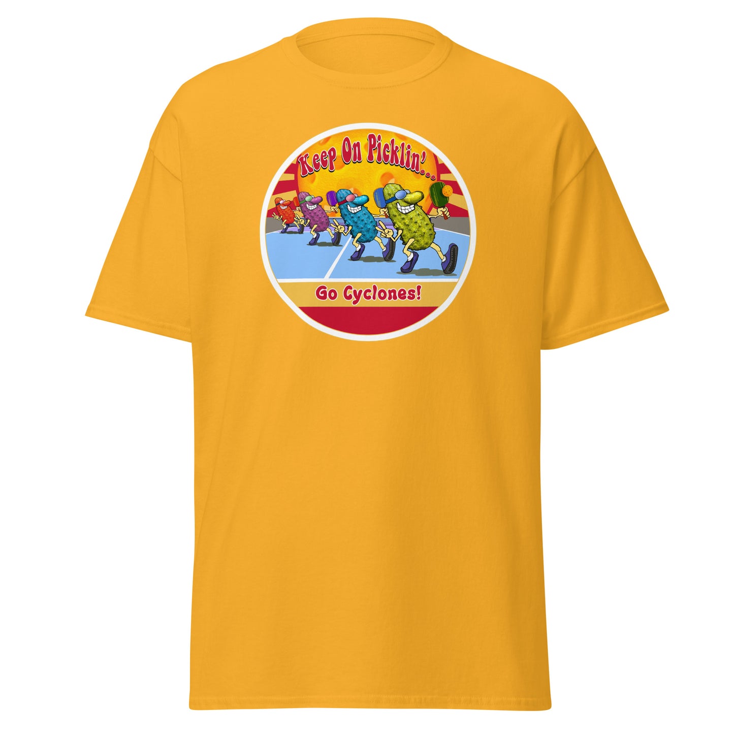 Iowa State Cyclones Pickleball Shirt, Short-sleeve Tee, Pickleball Sun Graphic