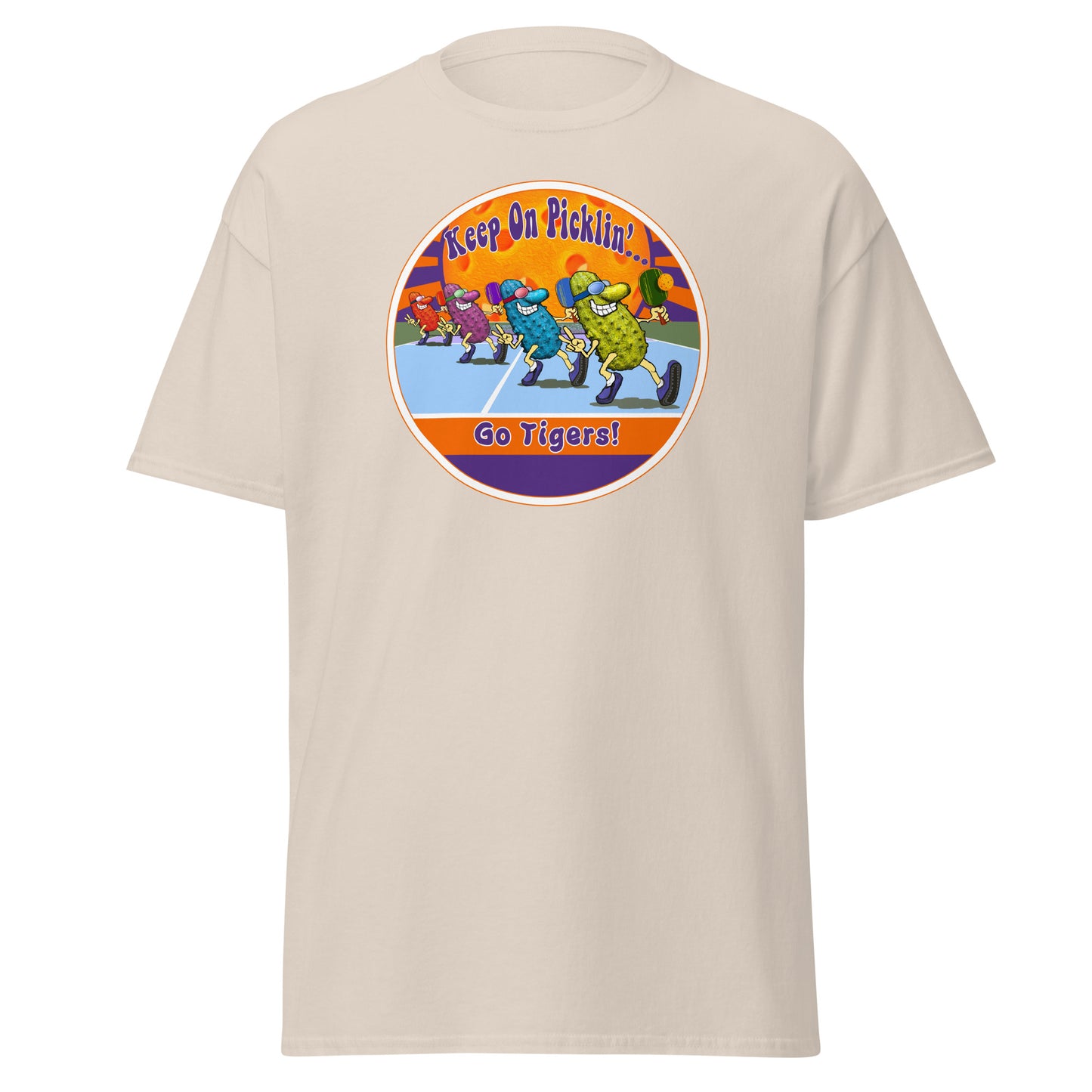 Clemson Tigers Pickleball Shirt, Short-sleeve Tee, Pickleball Sun Graphic