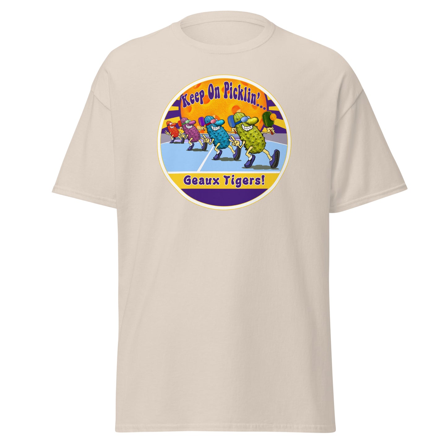 LSU Tigers Pickleball Shirt, Short-sleeve Tee, Pickleball Sun Graphic