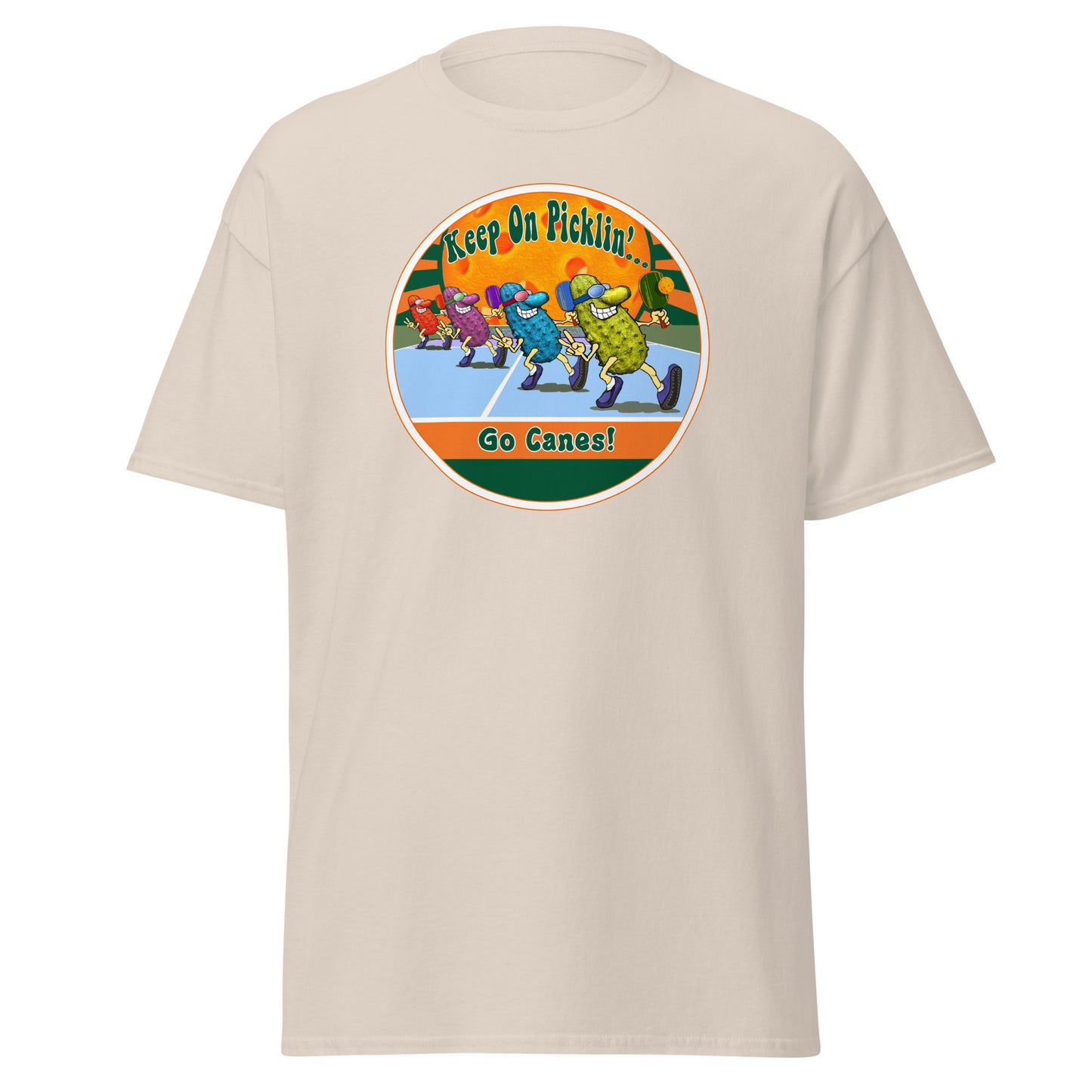 Miami Hurricanes Pickleball Shirt, Short-sleeve Tee, Pickleball Sun Graphic