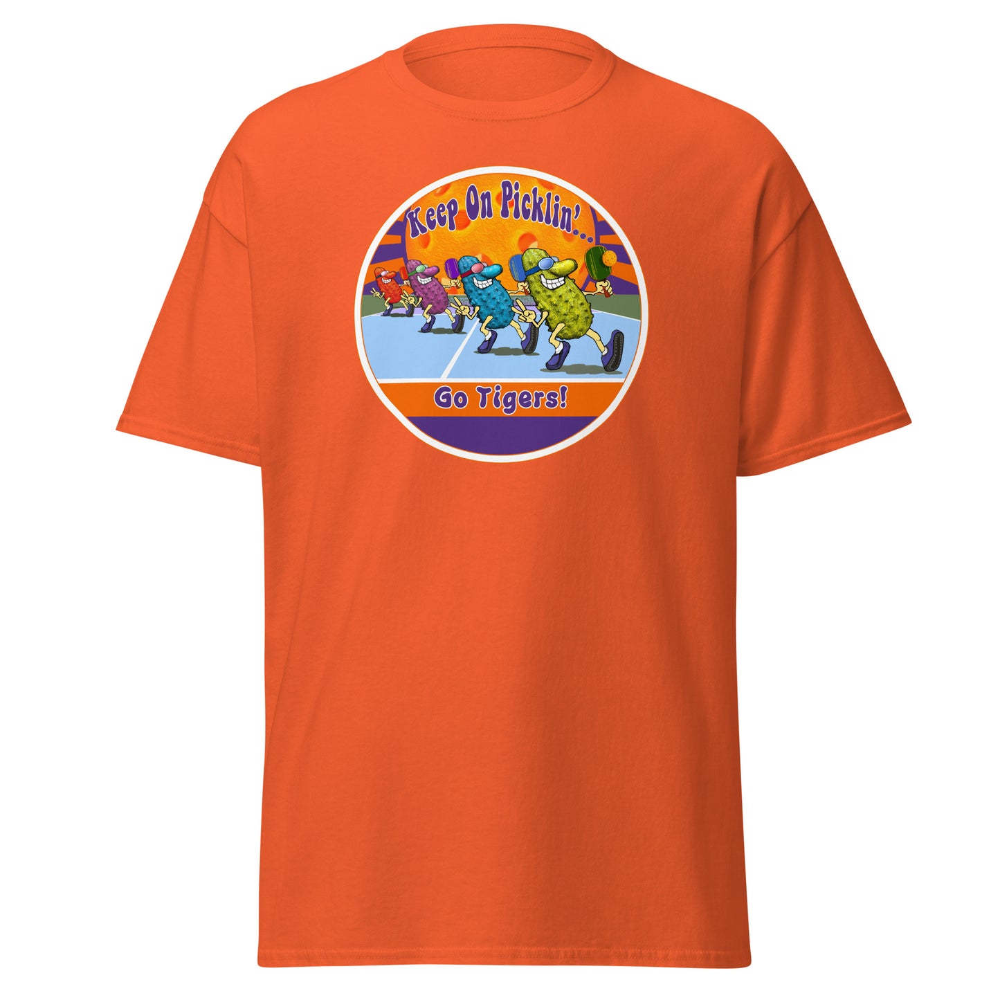 Clemson Tigers Pickleball Shirt, Short-sleeve Tee, Pickleball Sun Graphic