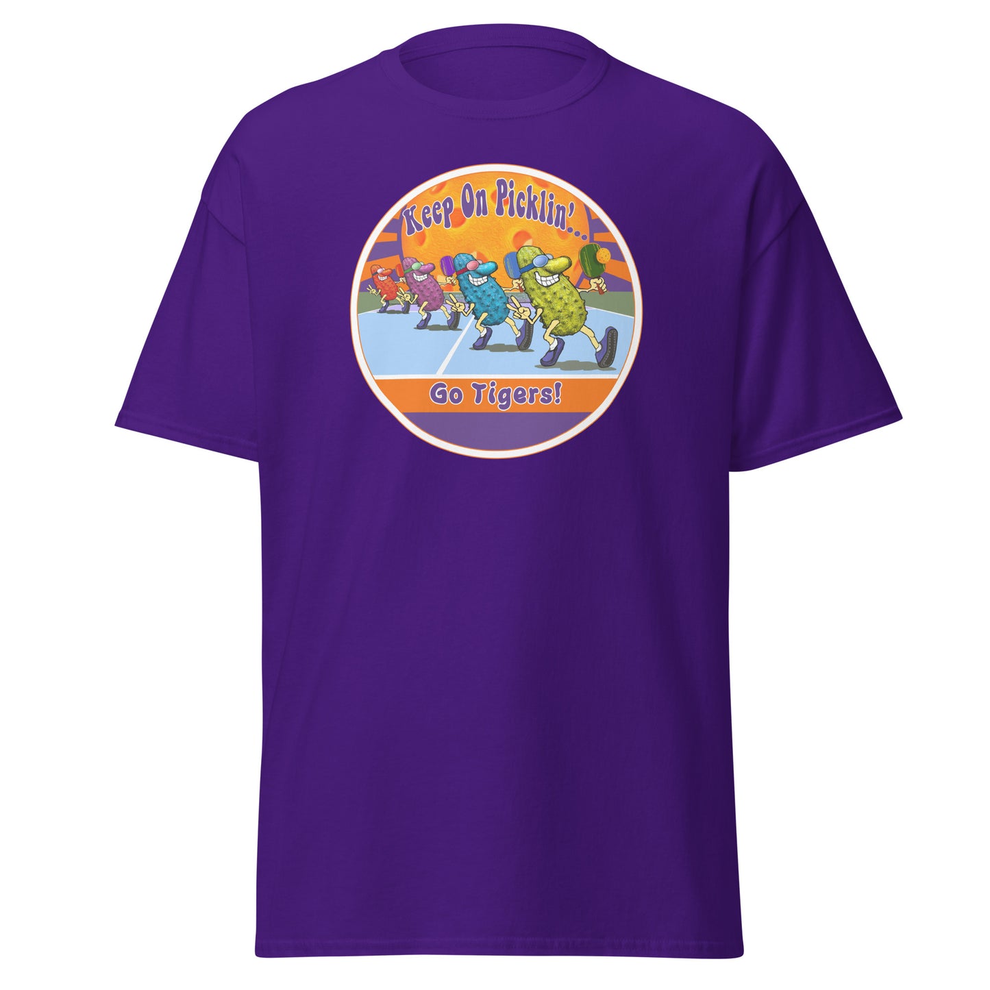 Clemson Tigers Pickleball Shirt, Short-sleeve Tee, Pickleball Sun Graphic