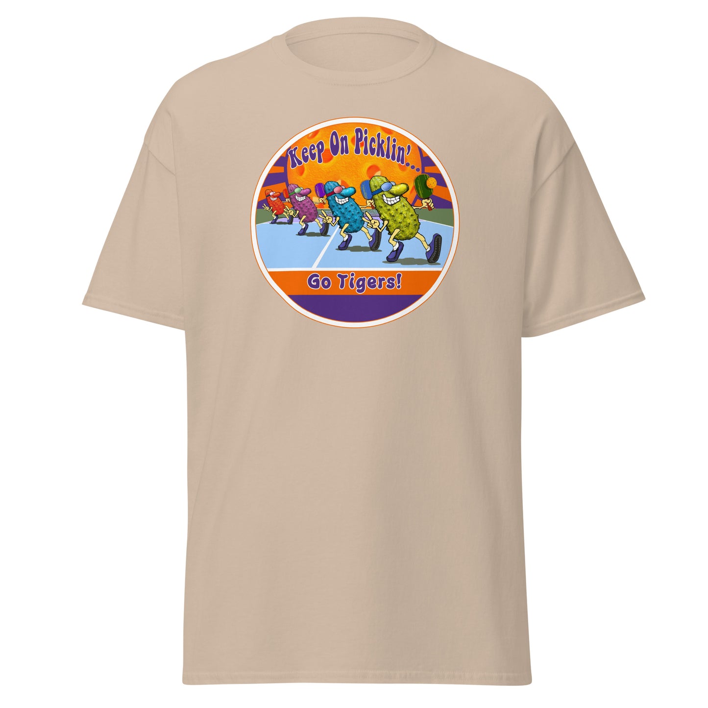 Clemson Tigers Pickleball Shirt, Short-sleeve Tee, Pickleball Sun Graphic