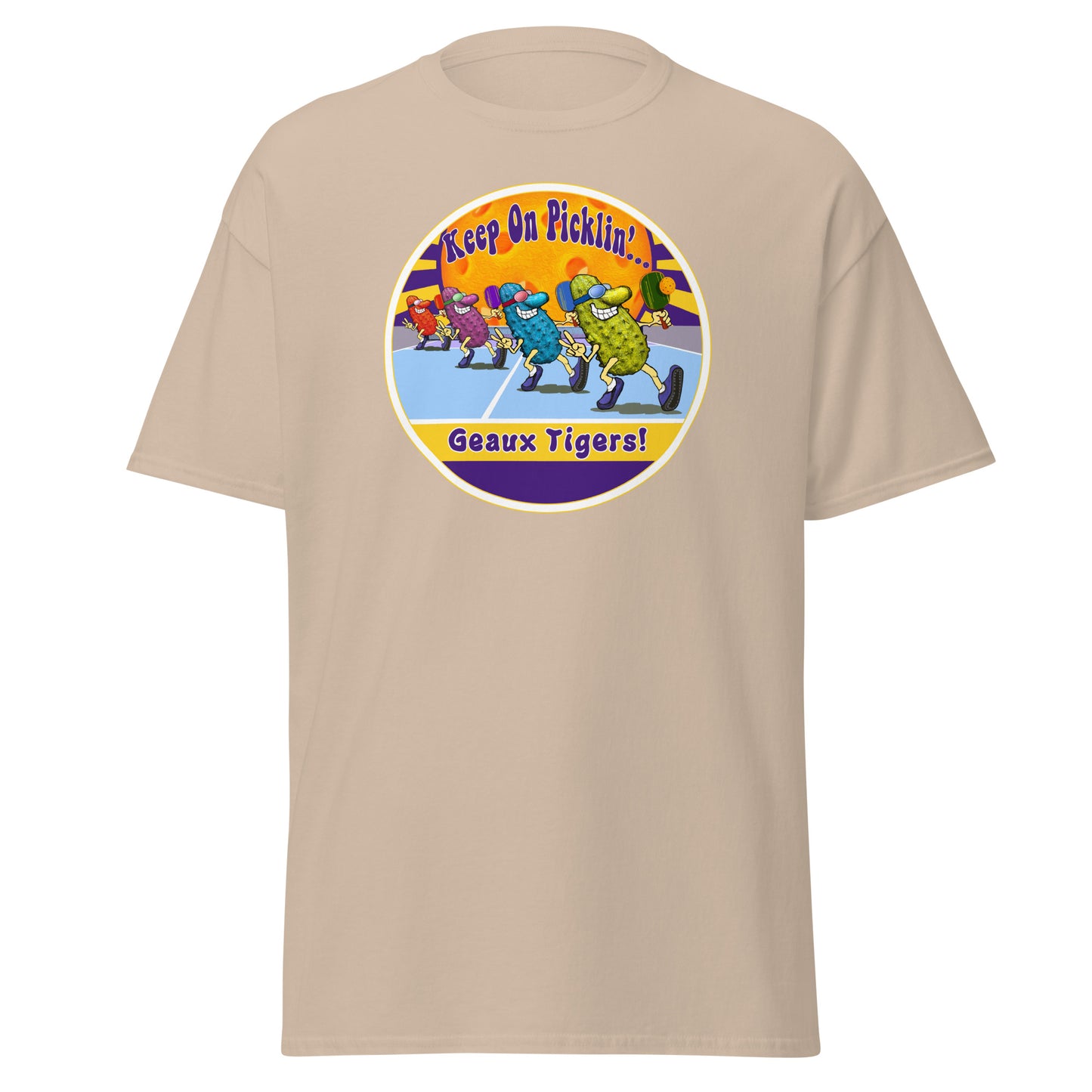 LSU Tigers Pickleball Shirt, Short-sleeve Tee, Pickleball Sun Graphic