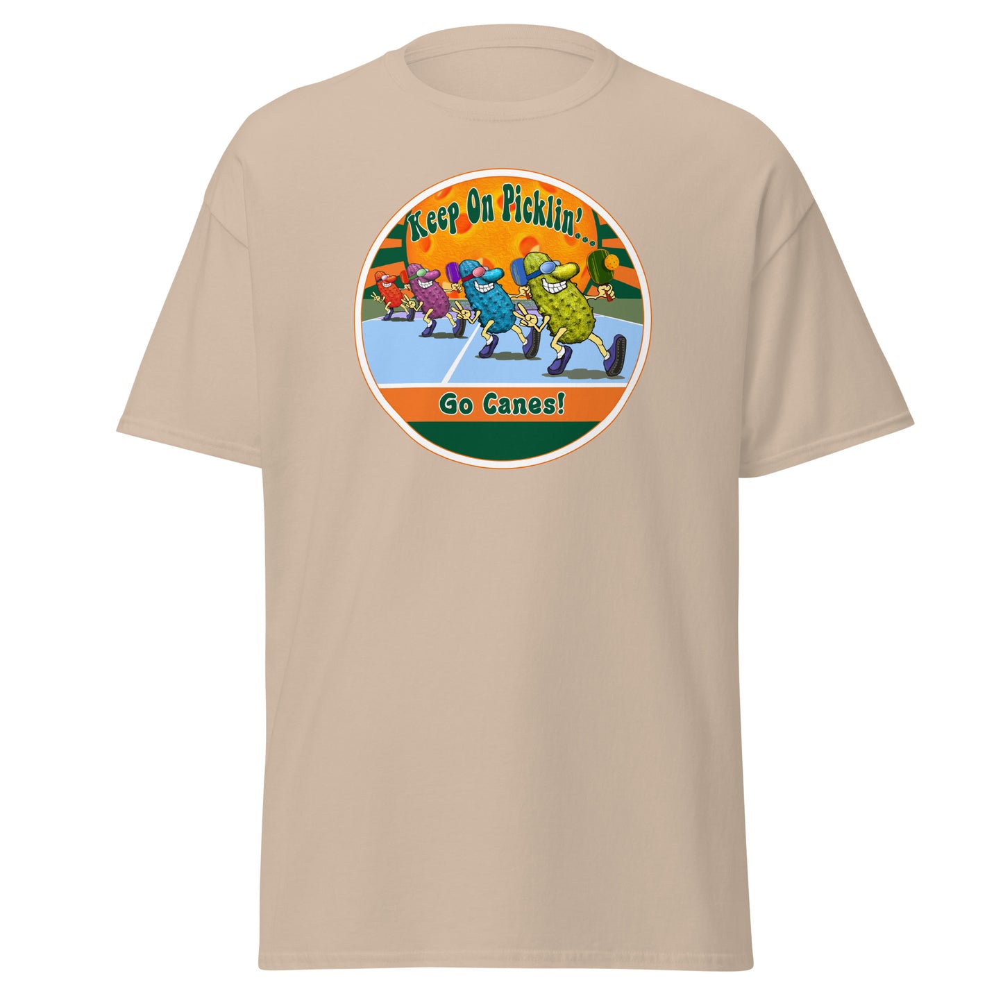 Miami Hurricanes Pickleball Shirt, Short-sleeve Tee, Pickleball Sun Graphic