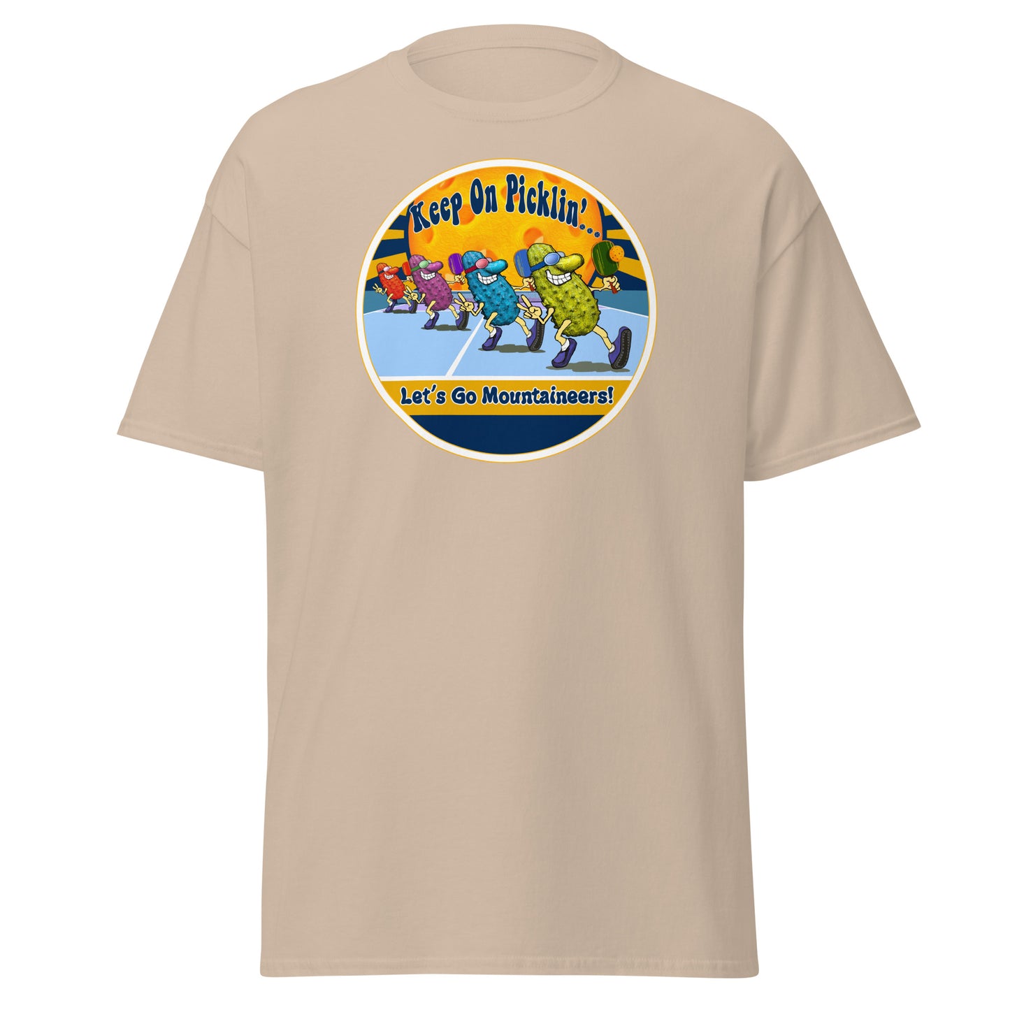 West Virginia Mountaineers Pickleball Shirt, Short-sleeve Tee, Pickleball Sun Graphic