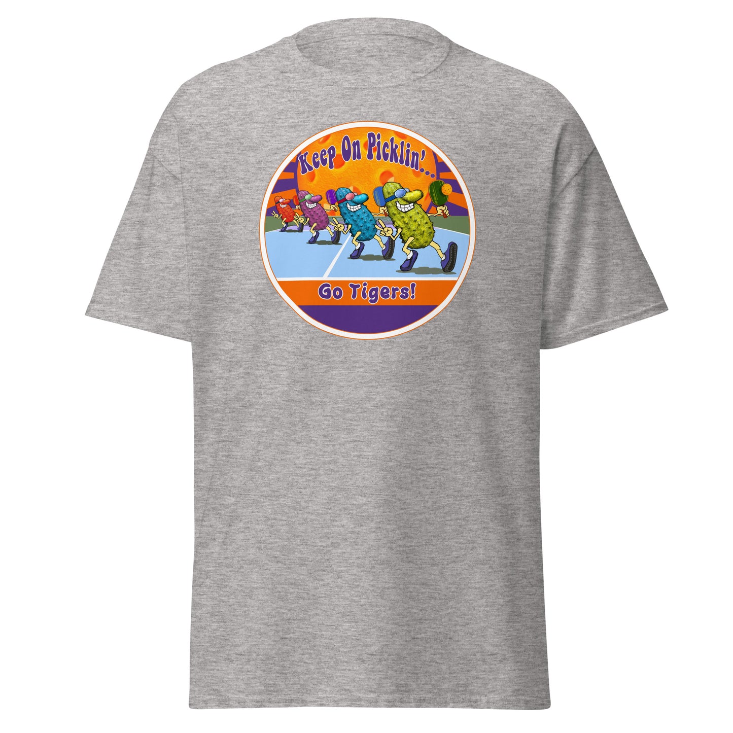 Clemson Tigers Pickleball Shirt, Short-sleeve Tee, Pickleball Sun Graphic