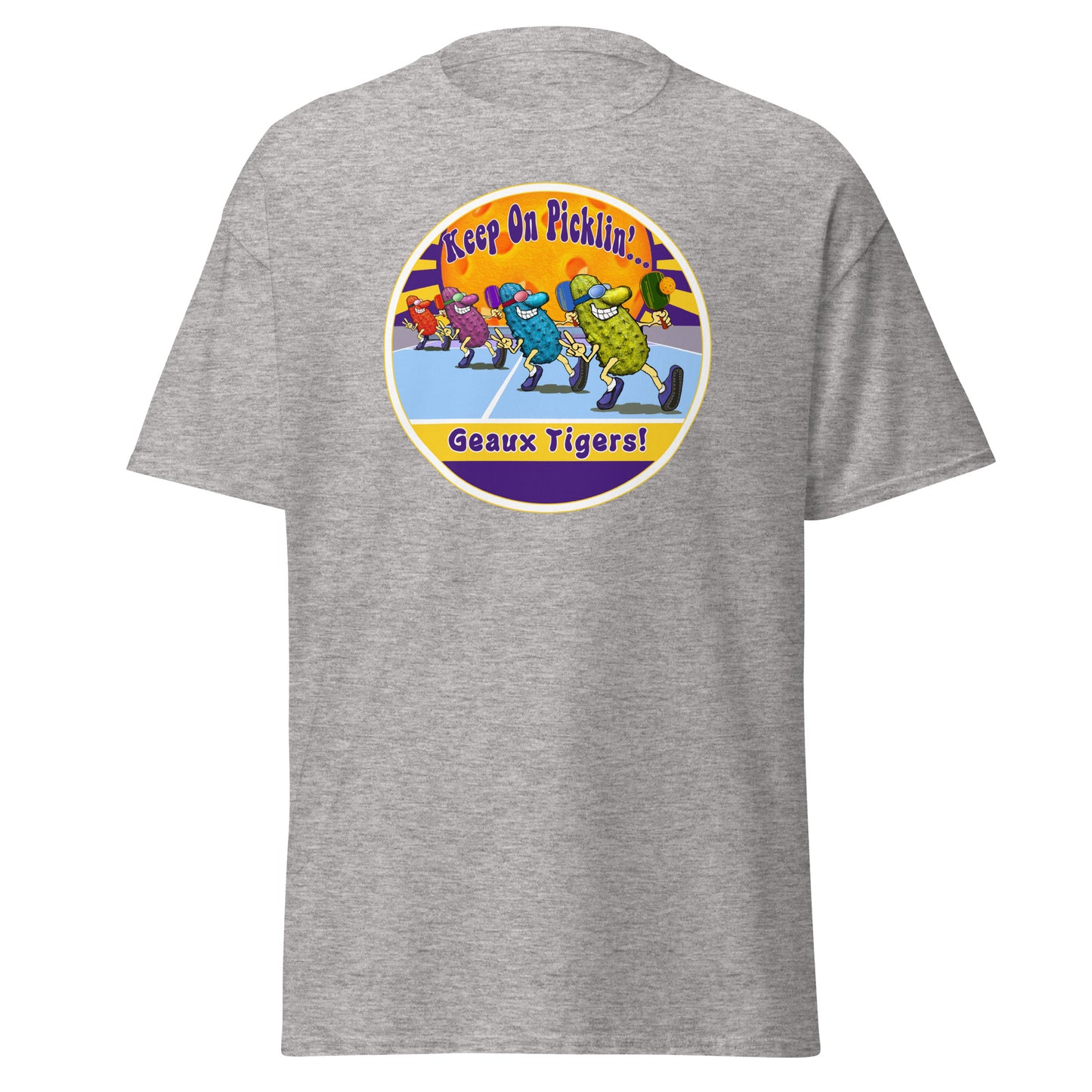 LSU Tigers Pickleball Shirt, Short-sleeve Tee, Pickleball Sun Graphic