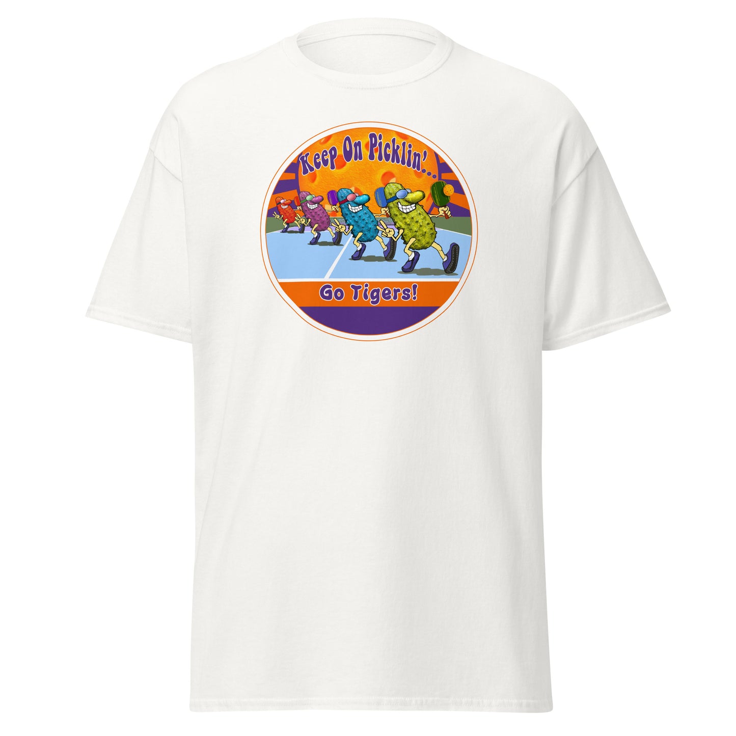 Clemson Tigers Pickleball Shirt, Short-sleeve Tee, Pickleball Sun Graphic