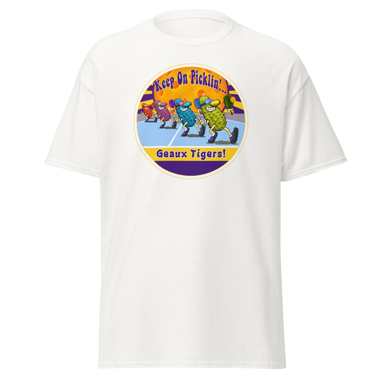 LSU Tigers Pickleball Shirt, Short-sleeve Tee, Pickleball Sun Graphic