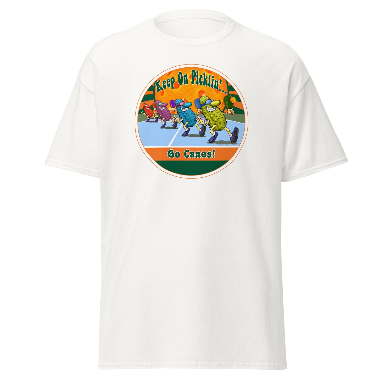 Miami Hurricanes Pickleball Shirt, Short-sleeve Tee, Pickleball Sun Graphic