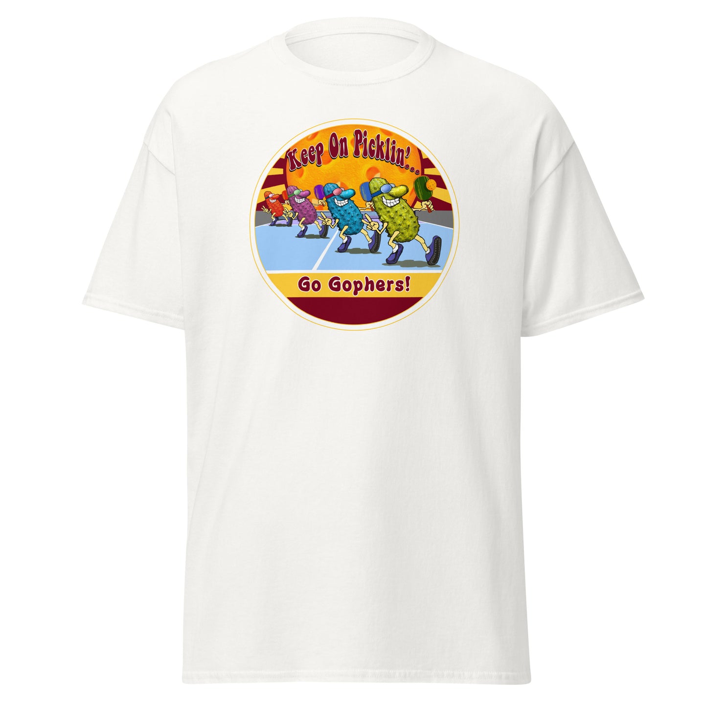 Minnesota Golden Gophers Pickleball Shirt, Short-sleeve Tee, Pickleball Sun Graphic