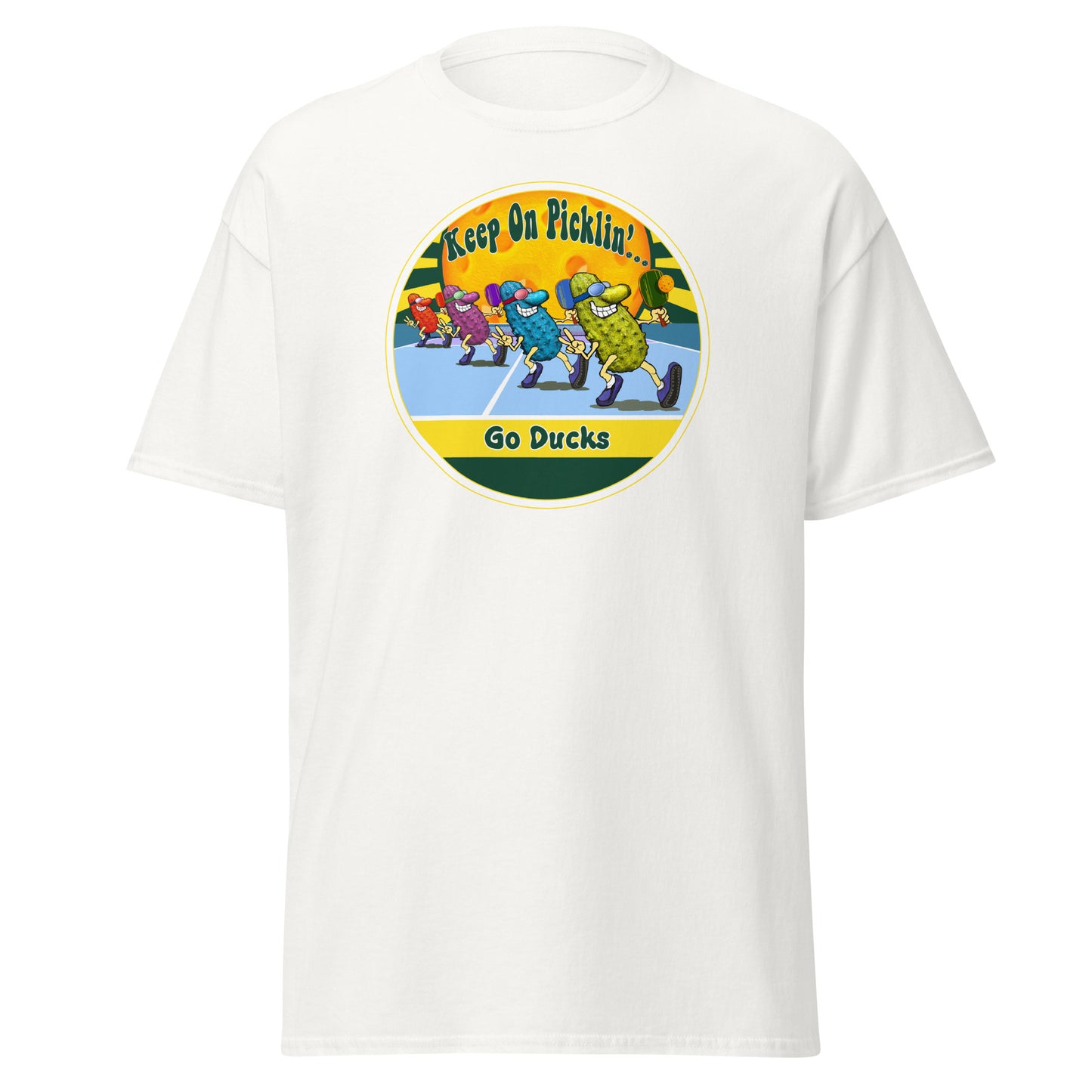 Oregon Ducks Pickleball Shirt, Short-sleeve Tee, Pickleball Sun Graphic