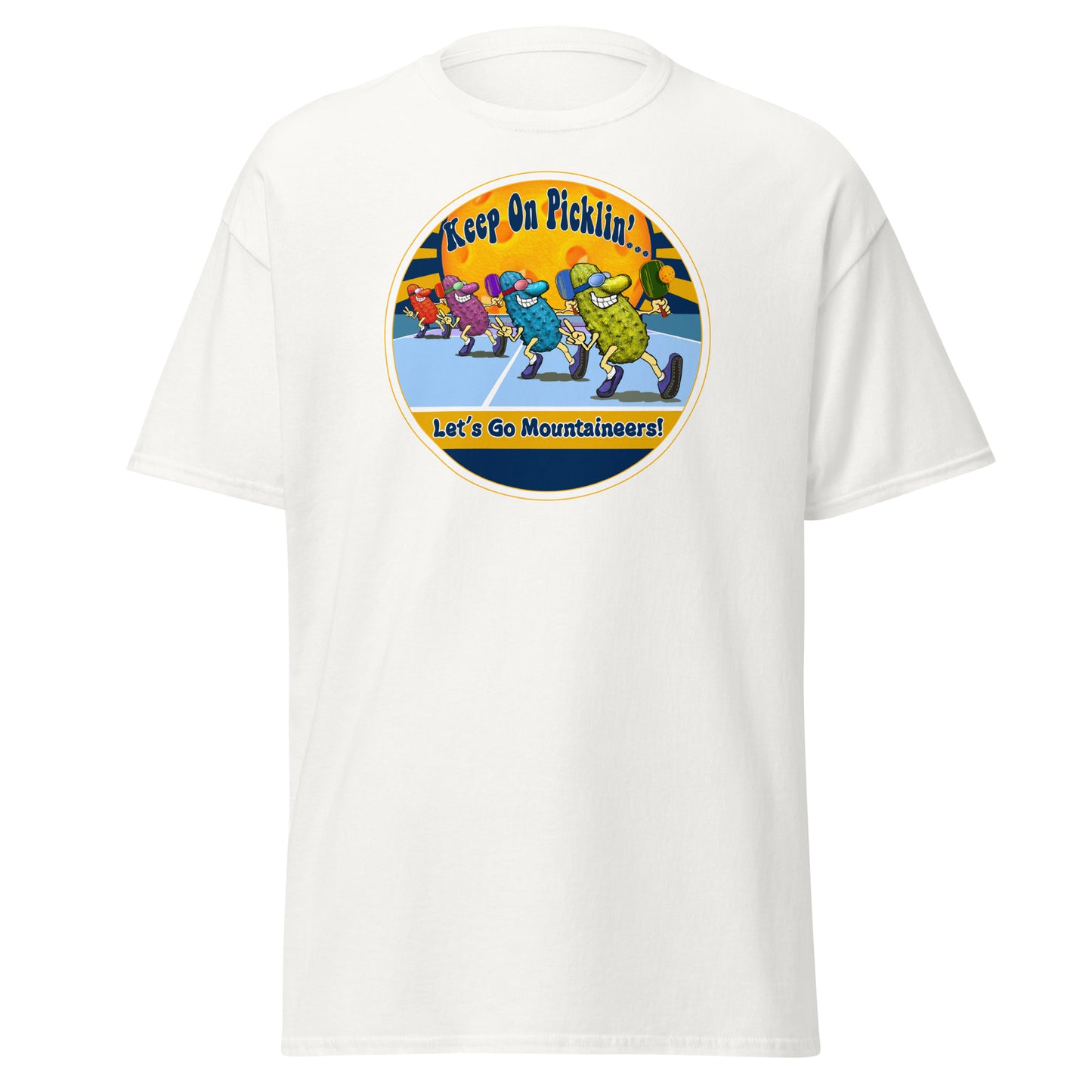 West Virginia Mountaineers Pickleball Shirt, Short-sleeve Tee, Pickleball Sun Graphic