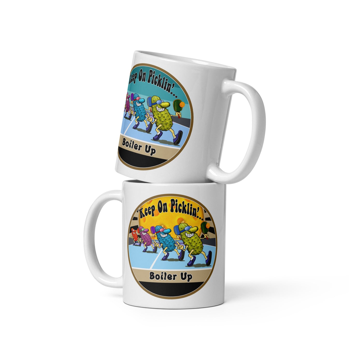 Purdue Boilermakers Pickleball Mug, Keep On Picklin', Boiler Up, 11oz and 15oz