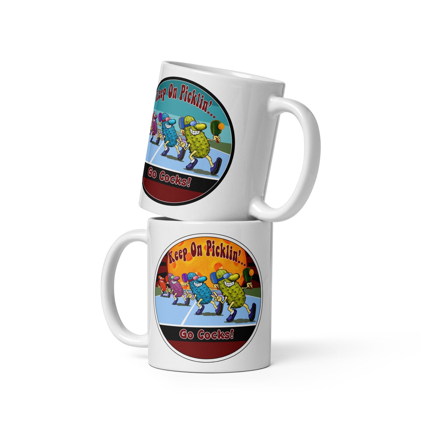 South Carolina Gamecocks Pickleball Mug, Keep On Picklin', Go Cocks, 11oz and 15oz