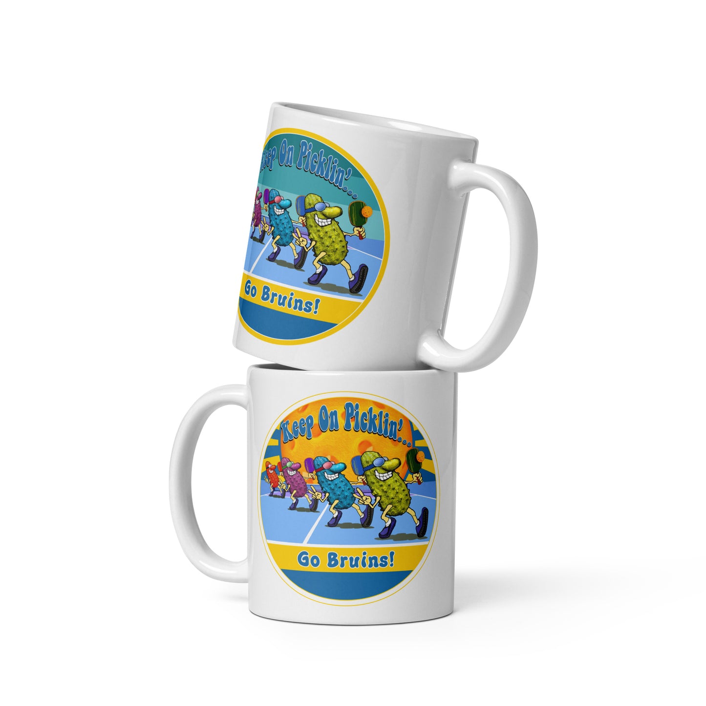 UCLA Bruins Pickleball Mug, Keep On Picklin', Go Bruins, 11oz and 15oz