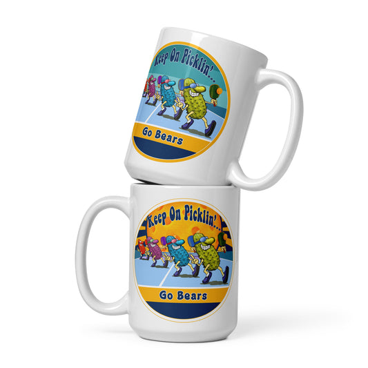 Cal Bears Pickleball Mug, Keep On Picklin', Go Bears, 11oz and 15oz