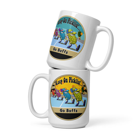 Colorado Buffaloes Pickleball Mug, Keep On Picklin', Go Buffs, 11oz and 15oz