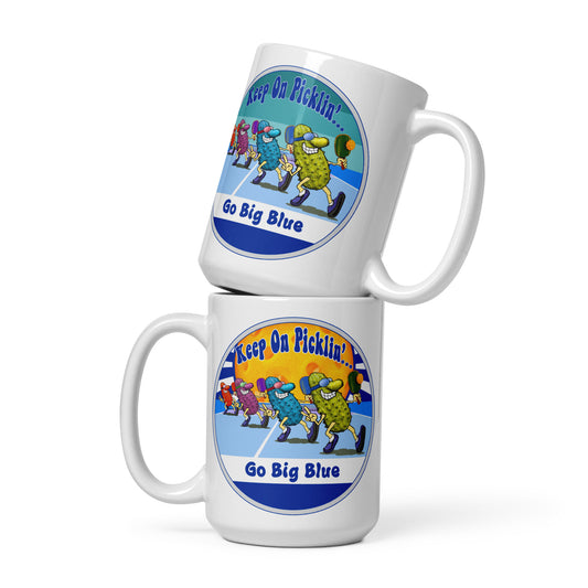 Kentucky Wildcats Pickleball Mug, Keep On Picklin', Go Big Blue, 11oz and 15oz