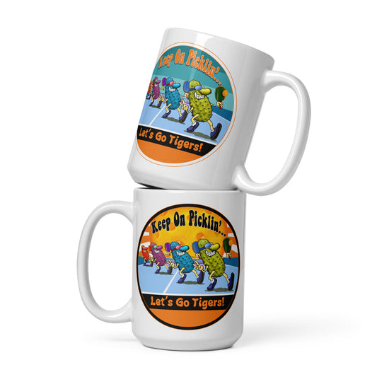 Princeton Tigers Pickleball Mug, Keep On Picklin', Let's Go Tigers, 11oz and 15oz