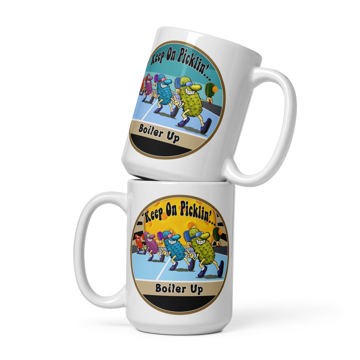 Purdue Boilermakers Pickleball Mug, Keep On Picklin', Boiler Up, 11oz and 15oz