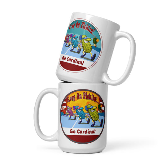 Stanford Cardinal Pickleball Mug, Keep On Picklin', Go Cardinal, 11oz and 15oz