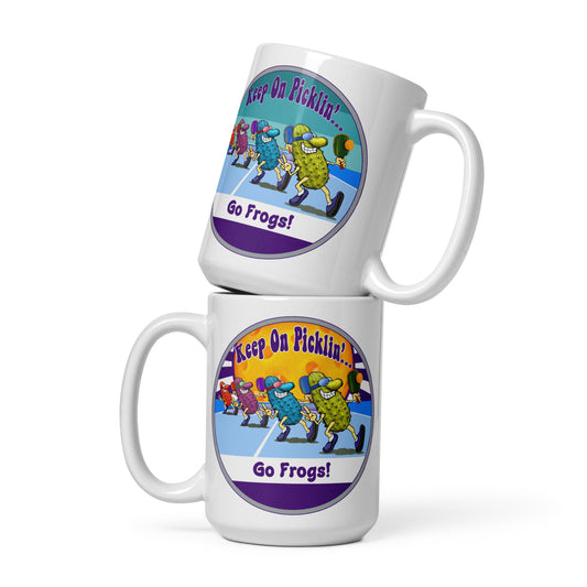 TCU Horned Frogs Pickleball Mug, Keep On Picklin', Go Frogs, 11oz and 15oz