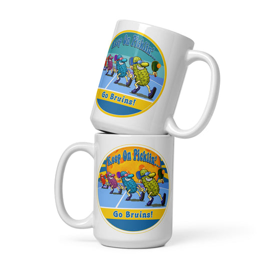 UCLA Bruins Pickleball Mug, Keep On Picklin', Go Bruins, 11oz and 15oz