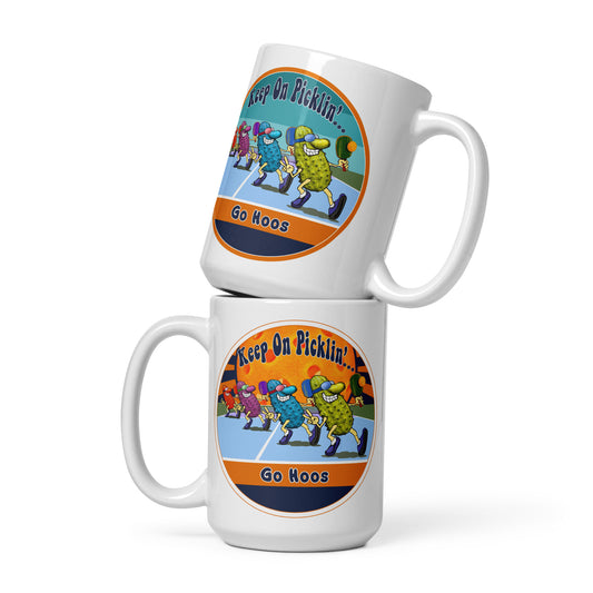 Virginia Cavaliers Pickleball Mug, Keep On Picklin', Go Hoos, 11oz and 15oz